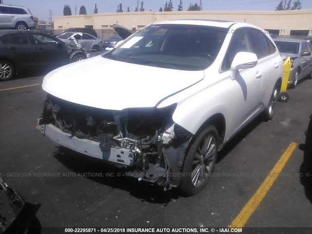 JTJZB1BA5D2008728 - 2013 LEXUS RX 450 WHITE photo 2