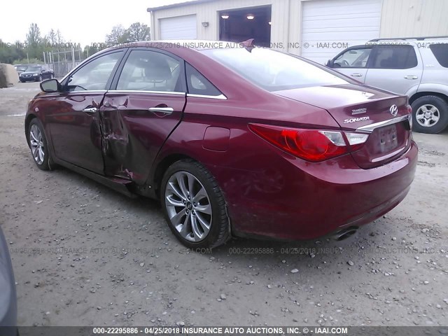 5NPEC4ACXCH442787 - 2012 HYUNDAI SONATA SE/LIMITED RED photo 3