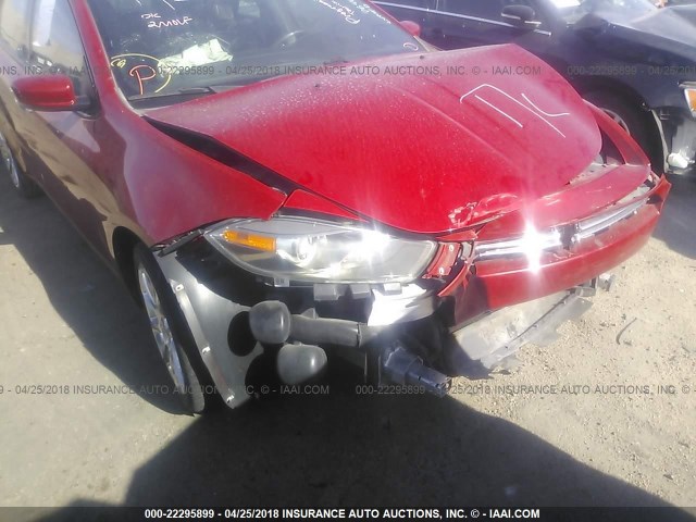 1C3CDFCA8DD153558 - 2013 DODGE DART LIMITED/R/T RED photo 6