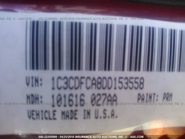 1C3CDFCA8DD153558 - 2013 DODGE DART LIMITED/R/T RED photo 9