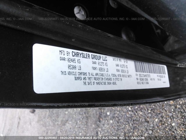 2B3CJ7DW4AH279372 - 2010 DODGE CHALLENGER SRT-8 黑色 照片 9