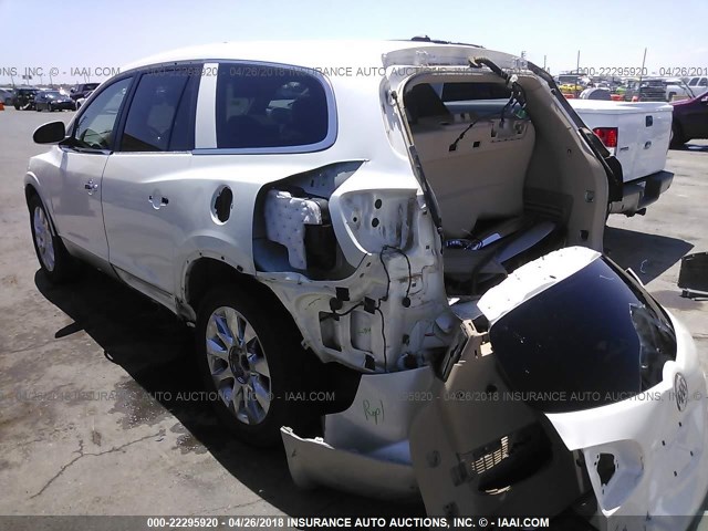 5GAKVDED3CJ277397 - 2012 BUICK ENCLAVE WHITE photo 3