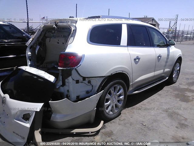 5GAKVDED3CJ277397 - 2012 BUICK ENCLAVE WHITE photo 4