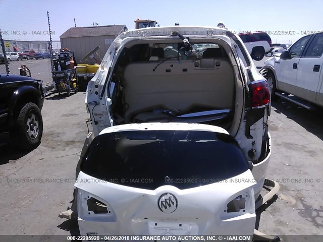 5GAKVDED3CJ277397 - 2012 BUICK ENCLAVE WHITE photo 6