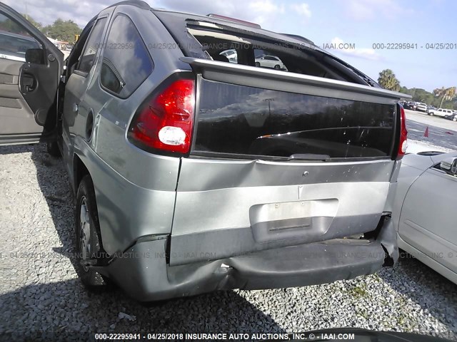 3G7DA03E04S590235 - 2004 PONTIAC AZTEK GRAY photo 6