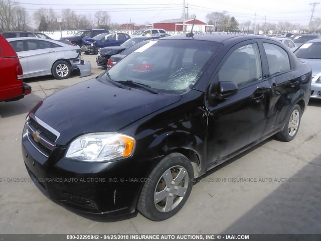 KL1TD5DE5AB136044 - 2010 CHEVROLET AVEO LS/LT BLACK photo 2