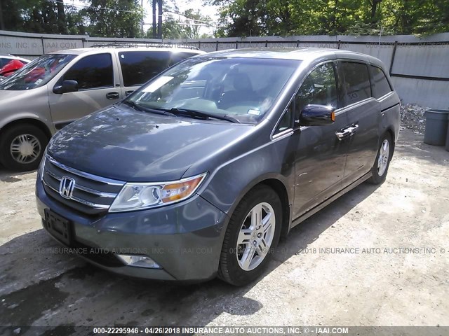 5FNRL5H90CB138965 - 2012 HONDA ODYSSEY TOURING/TOURING ELITE GRAY photo 2