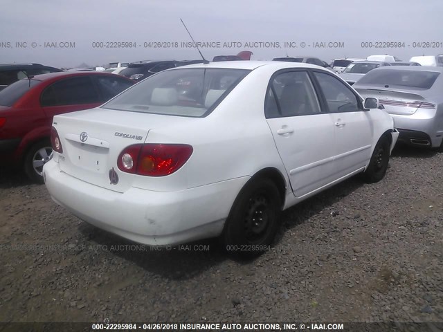 JTDBR32E532003459 - 2003 TOYOTA COROLLA CE/LE WHITE photo 4