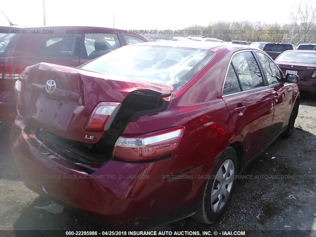4T4BE46K39R066415 - 2009 TOYOTA CAMRY SE/LE/XLE 红色 照片 4