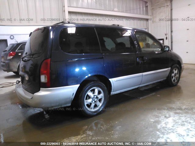 4N2ZN16T41D801778 - 2001 NISSAN QUEST SE BLUE photo 4