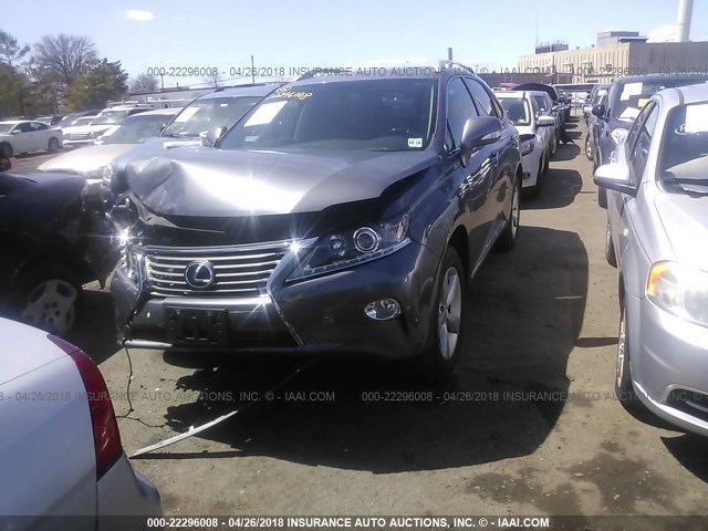 2T2BK1BA4EC227411 - 2014 LEXUS RX 350/BASE/F SPORT GRAY photo 2