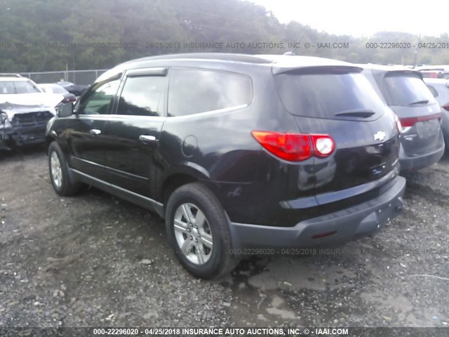 1GNLRGED6AS120552 - 2010 CHEVROLET TRAVERSE LT BLACK photo 3