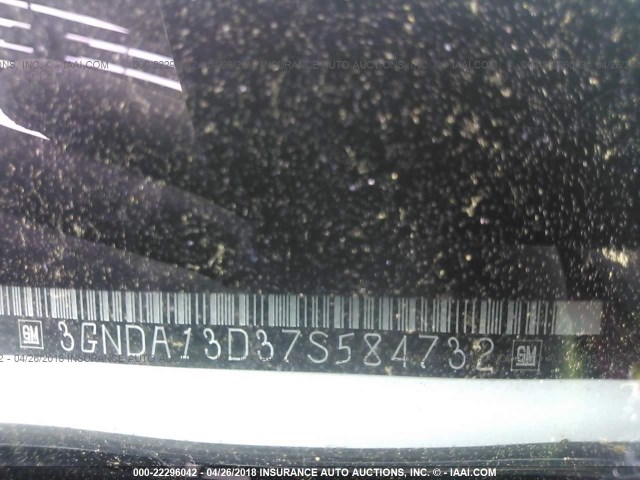 3GNDA13D37S584732 - 2007 CHEVROLET HHR LS WHITE photo 9