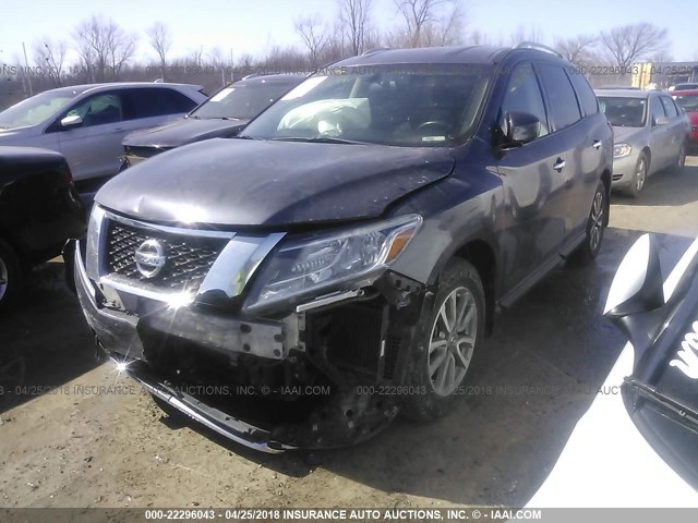 5N1AR2MM9EC668917 - 2014 NISSAN PATHFINDER S/SV/SL/PLATINUM 灰色 照片 2