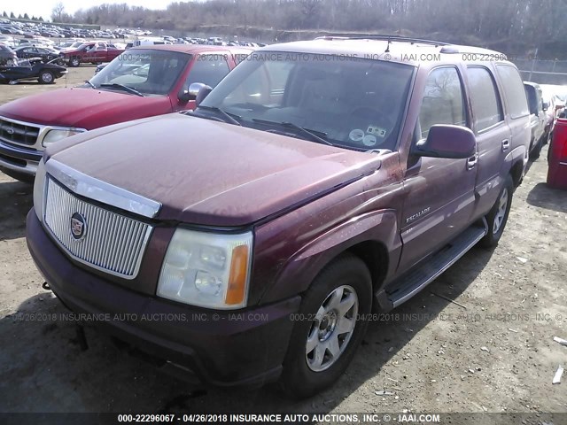 1GYEK63N02R255296 - 2002 CADILLAC ESCALADE LUXURY RED photo 2