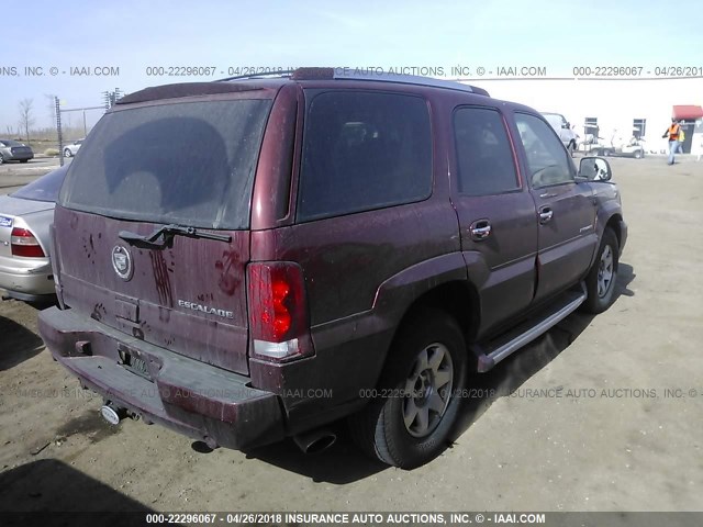 1GYEK63N02R255296 - 2002 CADILLAC ESCALADE LUXURY RED photo 4