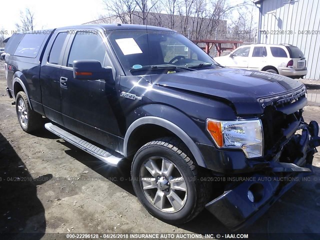 1FTFX1EV6AFC15736 - 2010 FORD F150 SUPER CAB BLACK photo 1