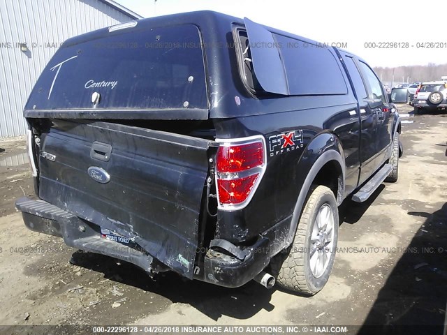 1FTFX1EV6AFC15736 - 2010 FORD F150 SUPER CAB BLACK photo 4