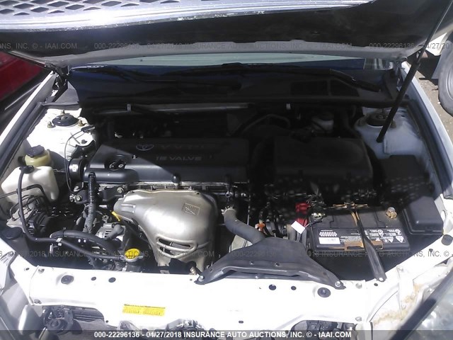 4T1BE32K12U020582 - 2002 TOYOTA CAMRY LE/XLE/SE WHITE photo 10