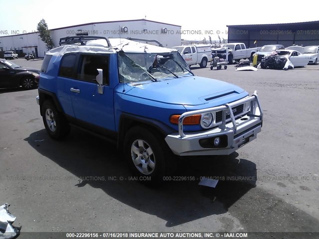 JTEBU11F770006731 - 2007 TOYOTA FJ CRUISER BLUE photo 1