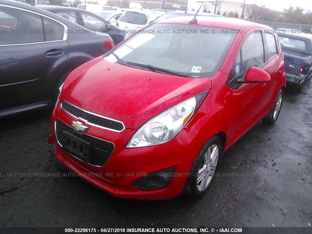 KL8CA6S9XDC572182 - 2013 CHEVROLET SPARK LS RED photo 2