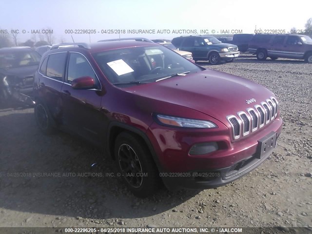 1C4PJMCSXEW247093 - 2014 JEEP CHEROKEE LATITUDE RED photo 1