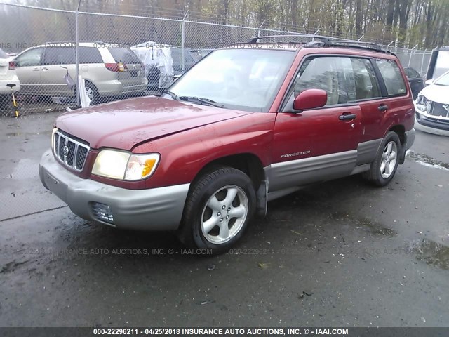 JF1SF65572H740931 - 2002 SUBARU FORESTER S RED photo 2