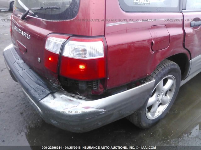 JF1SF65572H740931 - 2002 SUBARU FORESTER S RED photo 6
