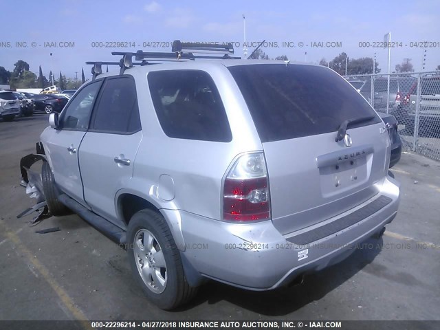 2HNYD18274H521960 - 2004 ACURA MDX SILVER photo 3