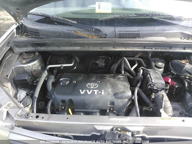 JTLKT334064078915 - 2006 TOYOTA SCION XB ვერცხლისფერი ფოტო 10