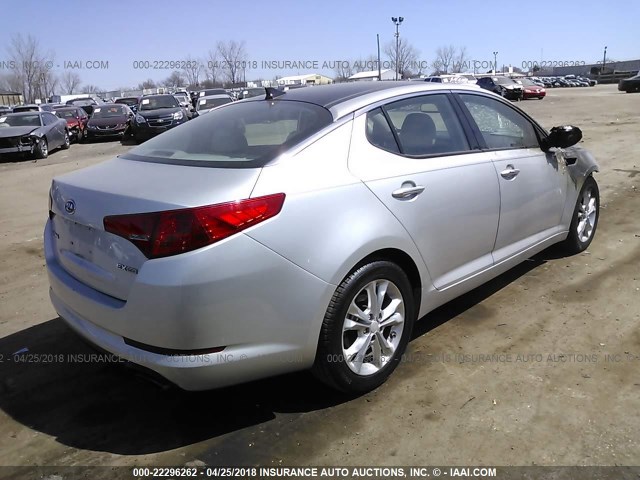 5XXGN4A78CG074210 - 2012 KIA OPTIMA EX SILVER photo 4