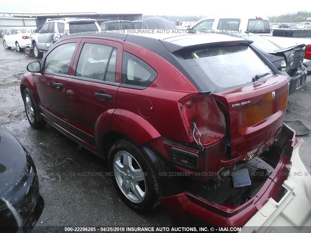 1B3HB48BX8D673605 - 2008 DODGE CALIBER SXT RED photo 3