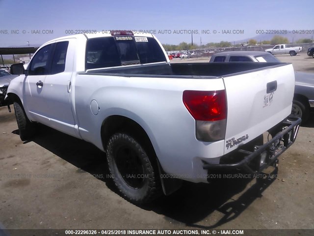 5TFRV54167X017461 - 2007 TOYOTA TUNDRA DOUBLE CAB SR5 WHITE photo 3