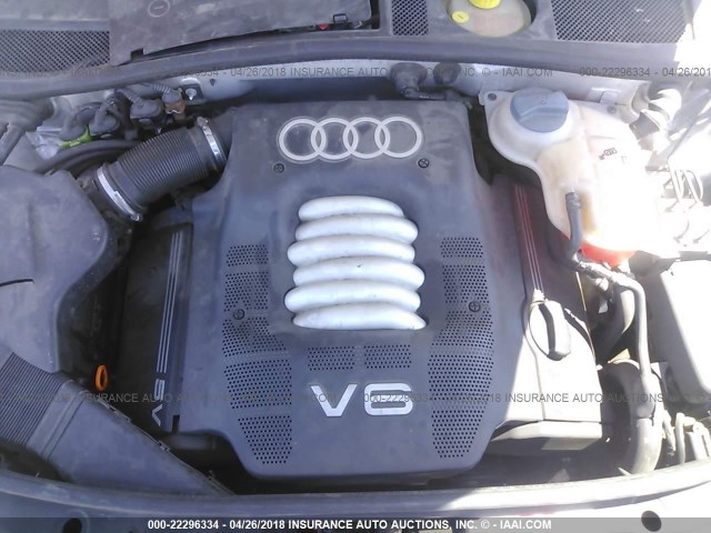 WAUBH64B71N051447 - 2001 AUDI A6 2.8 SILVER photo 10