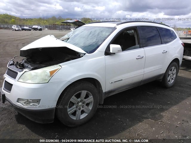 1GNER23D99S105652 - 2009 CHEVROLET TRAVERSE LT WHITE photo 2