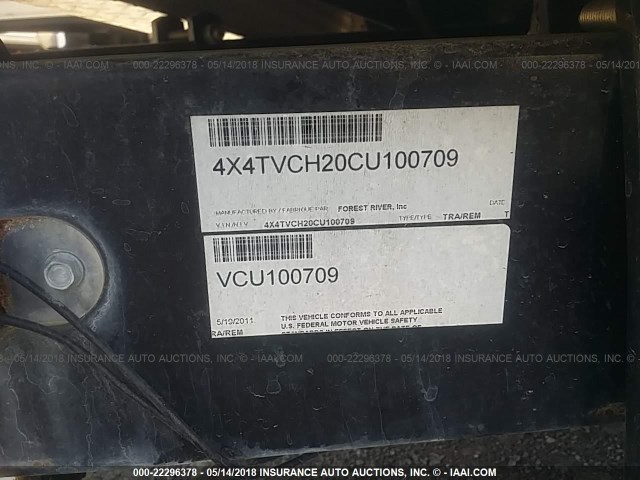 4X4TVCH20CU100709 - 2012 FOREST RIVER 35FT  白色 照片 9