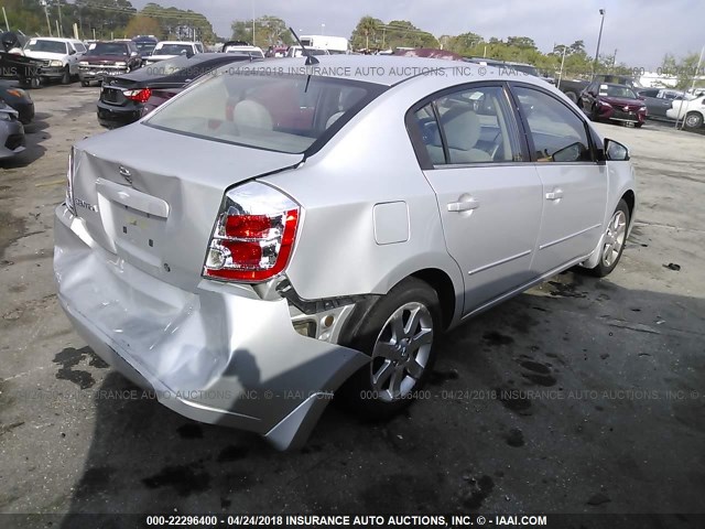 3N1AB61E48L625823 - 2008 NISSAN SENTRA 2.0/2.0S/2.0SL SILVER photo 4