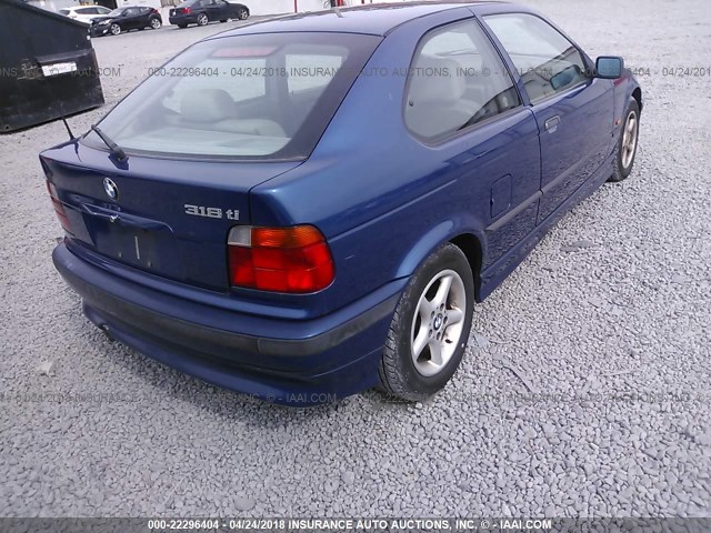 WBACG832XWKC82875 - 1998 BMW 318 TI AUTOMATIC BLUE photo 4