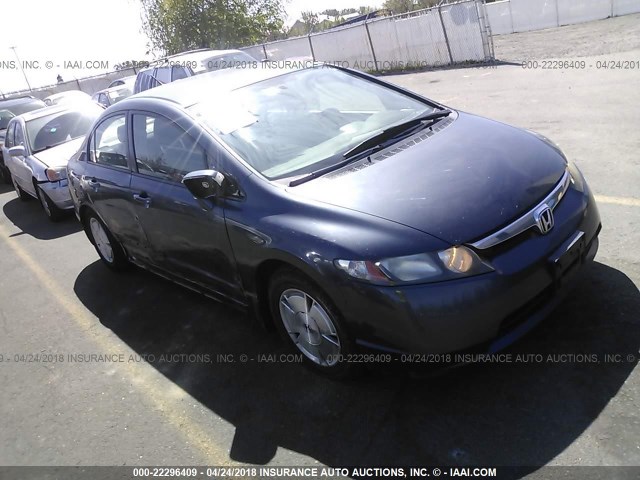 JHMFA36278S016373 - 2008 HONDA CIVIC HYBRID Dark Blue photo 1