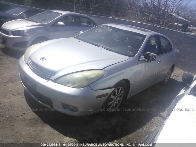 JTHBF30G030117280 - 2003 LEXUS ES 300 SILVER photo 2