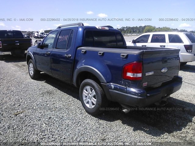 1FMEU31E88UA56466 - 2008 FORD EXPLORER SPORT TR XLT BLUE photo 3