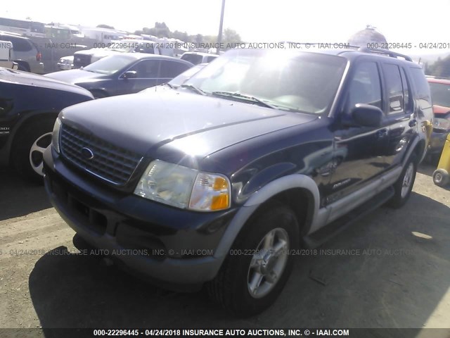 1FMDU73W42ZC04955 - 2002 FORD EXPLORER XLT BLUE photo 2