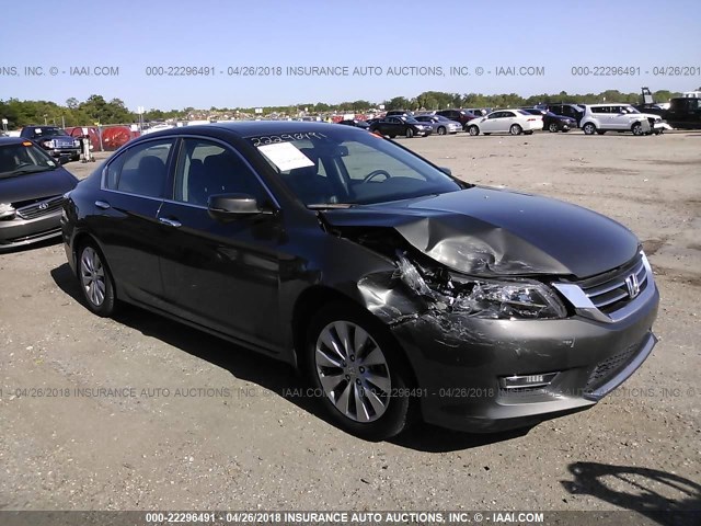 1HGCR2F87DA281369 - 2013 HONDA ACCORD EXL GRAY photo 1