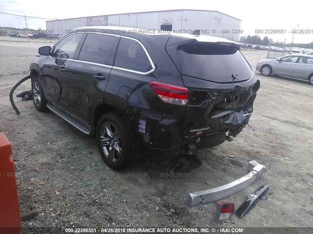 5TDDZRFH0HS452743 - 2017 TOYOTA HIGHLANDER LIMITED/LTD PLATINUM BLACK photo 3