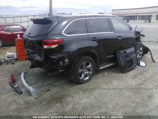 5TDDZRFH0HS452743 - 2017 TOYOTA HIGHLANDER LIMITED/LTD PLATINUM BLACK photo 4