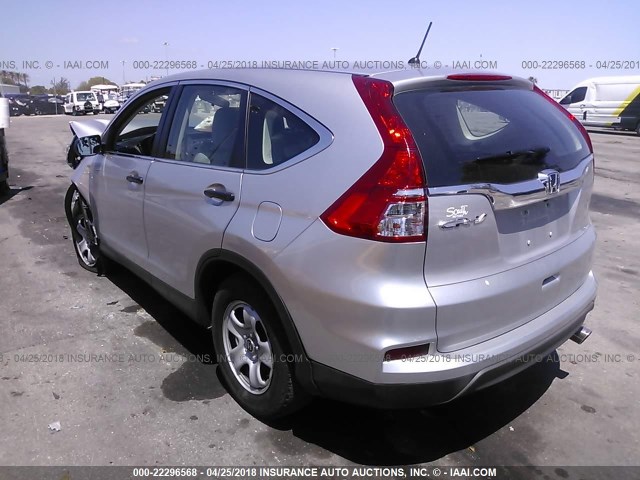 3CZRM3H35GG706022 - 2016 HONDA CR-V LX SILVER photo 3