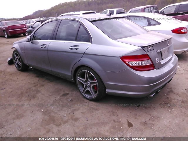 WDDGF7HB7BF579960 - 2011 MERCEDES-BENZ C 63 AMG SILVER photo 3