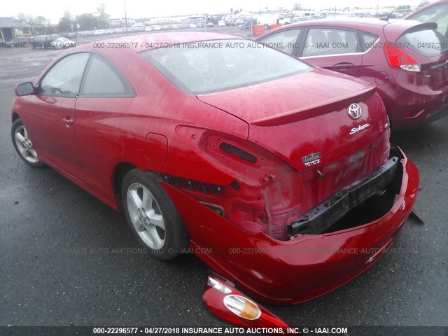 4T1CE38P06U595432 - 2006 TOYOTA CAMRY SOLARA SE/SLE RED photo 3