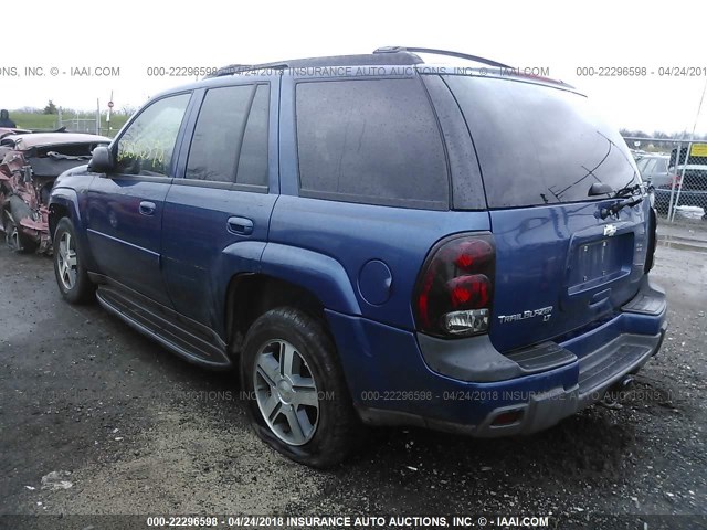 1GNDT13S052224514 - 2005 CHEVROLET TRAILBLAZER LS/LT BLUE photo 3