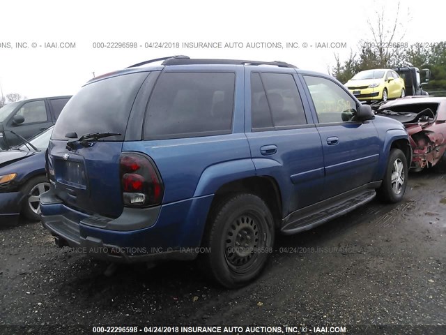 1GNDT13S052224514 - 2005 CHEVROLET TRAILBLAZER LS/LT BLUE photo 4